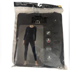 Rugged Frontier Women's Black Thermal Set Size Medium